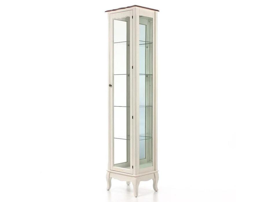 Mobilier de Maison витрина 1 дверная с эффектом старения (молочный) Provence