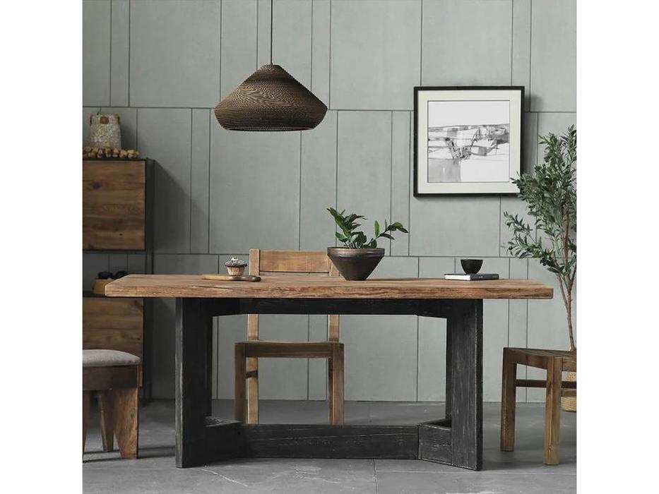 Mobilier de Maison стол обеденный не раскладной (дуб, черный) Wooden Vintage Loft
