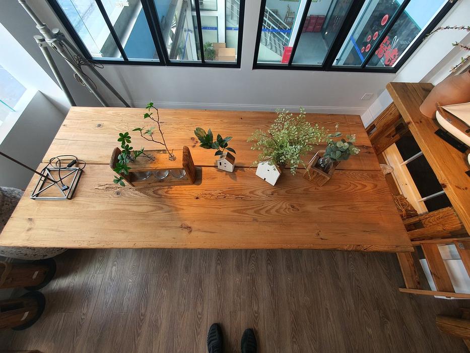 Mobilier de Maison стол обеденный не раскладной (дуб, черный) Wooden Vintage Loft