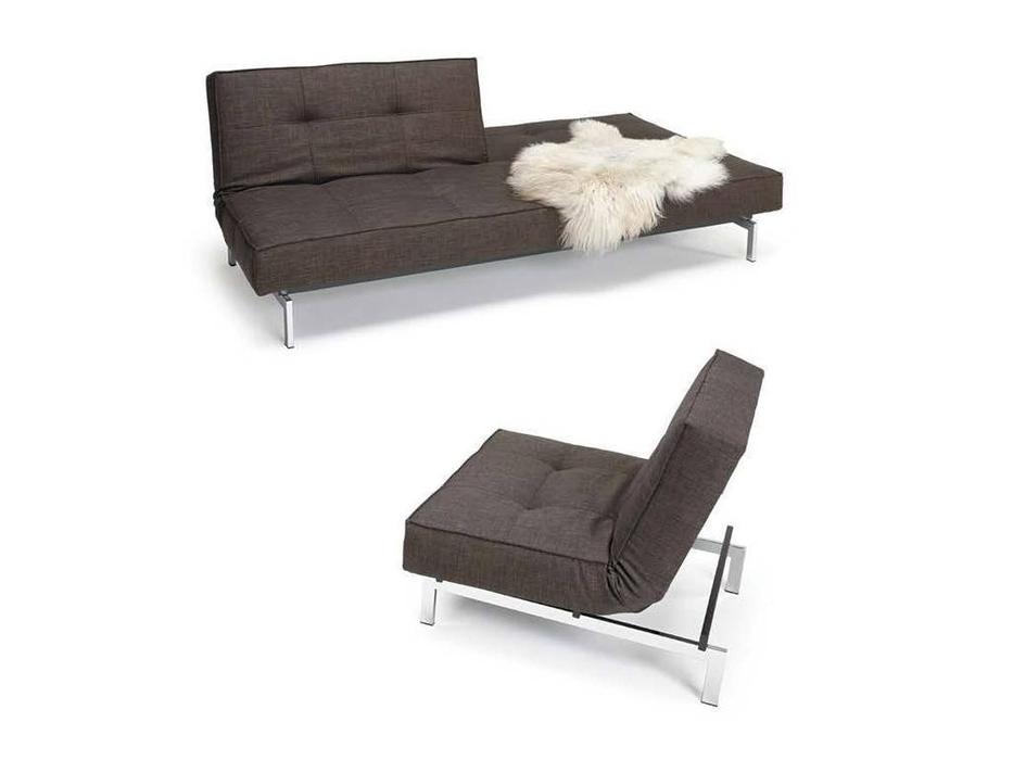 Innovation мягкая мебель в интерьере с хромированными ножками (фиолетовый) Splitback