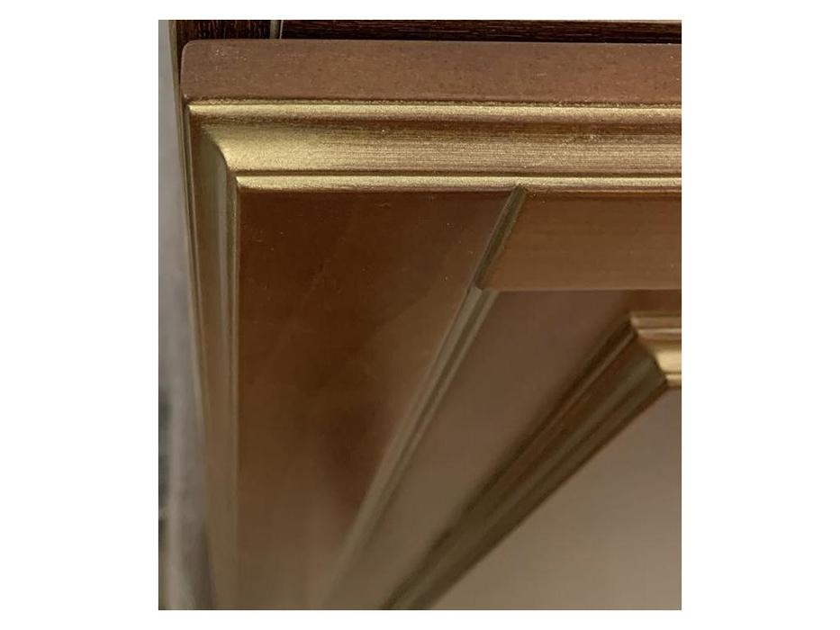 Arco шкаф 2 дверный для прихожей (светлый орех, патина золото) Decor