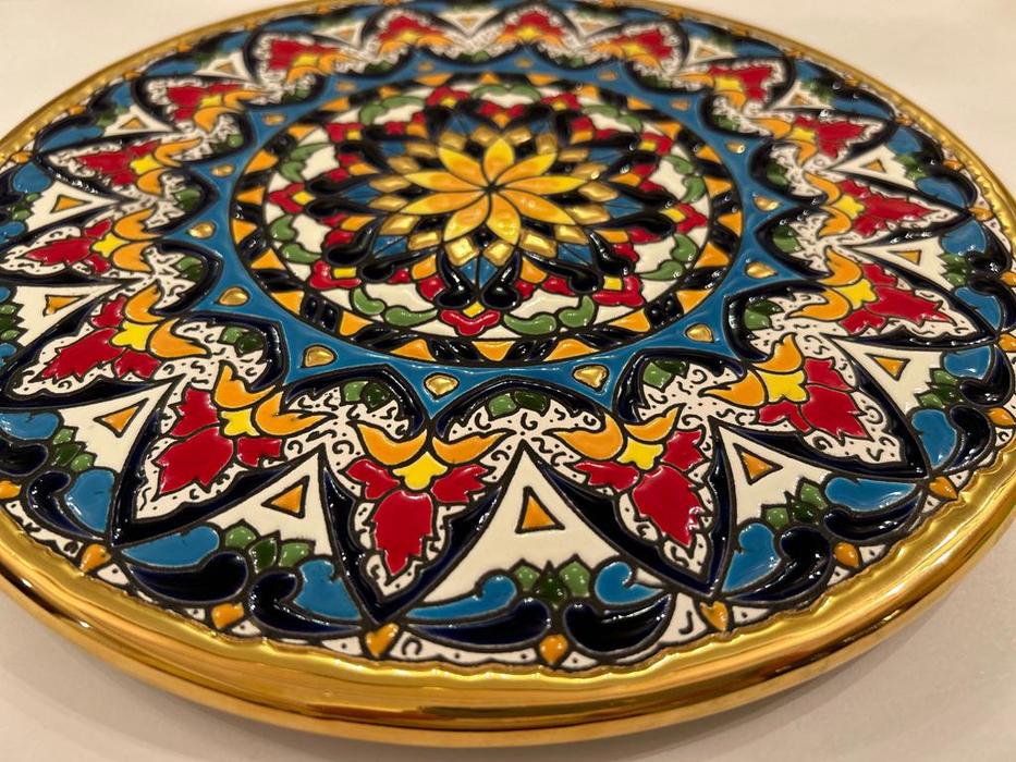 Artecer тарелка декоративная 28см (золото, разноцветный) Ceramico