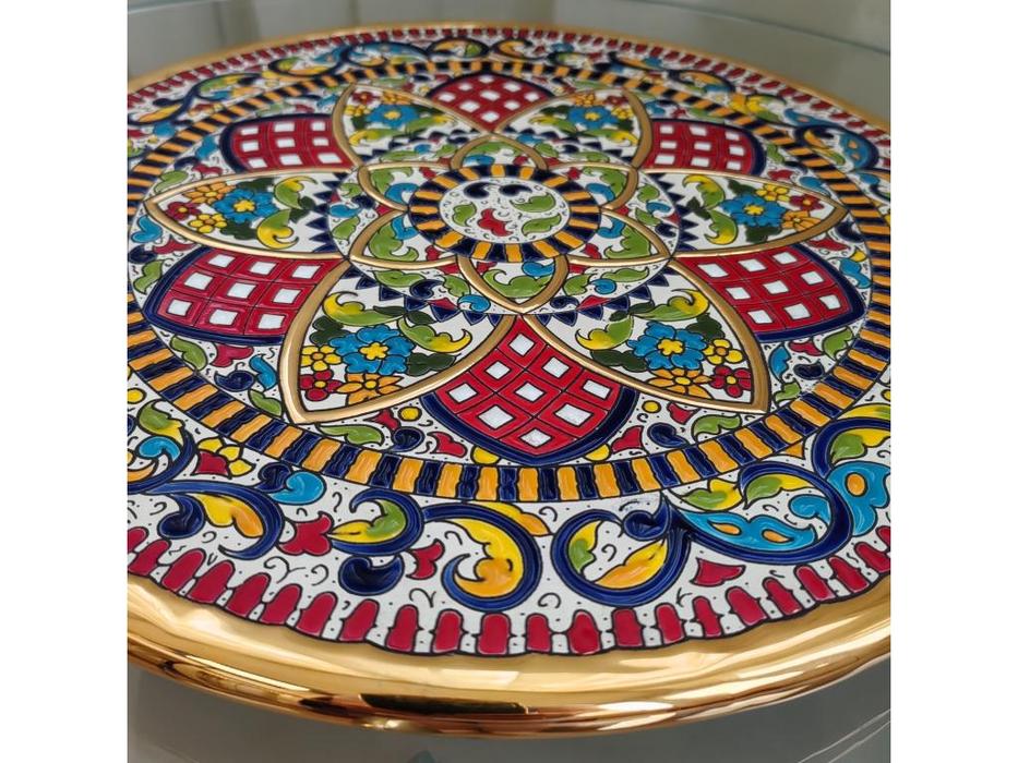 Artecer тарелка декоративная 32см (золото, разноцветный) Ceramico