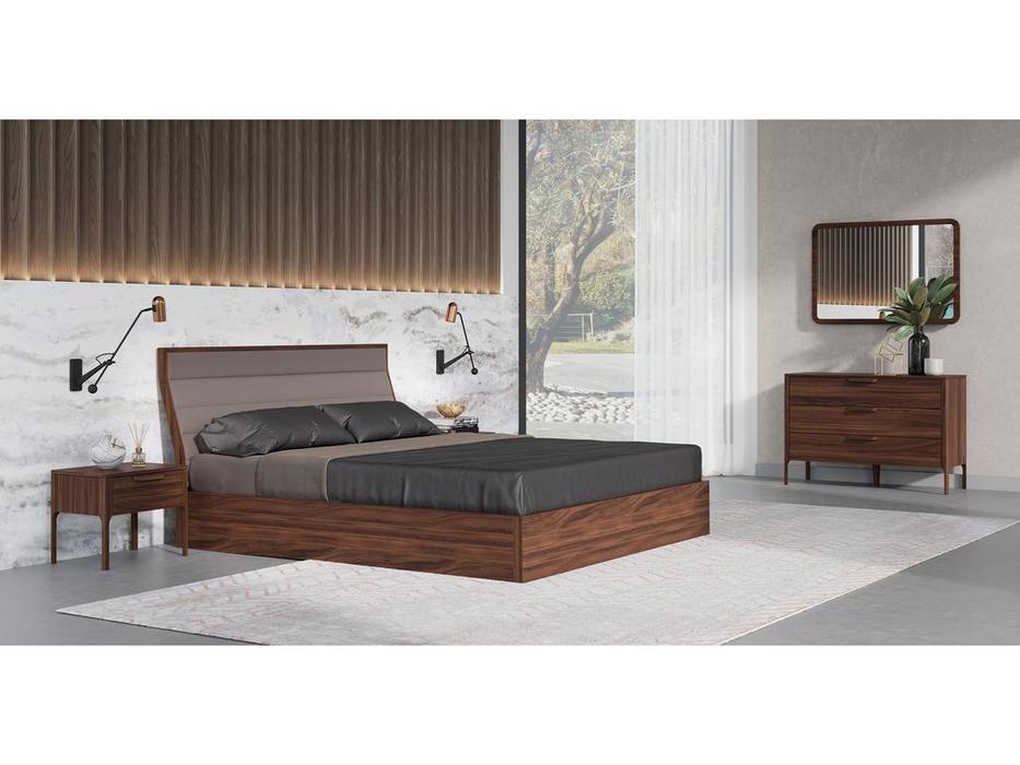 Mod Interiors кровать двуспальная 160х200 c подъемным механизмом (орех) Ronda