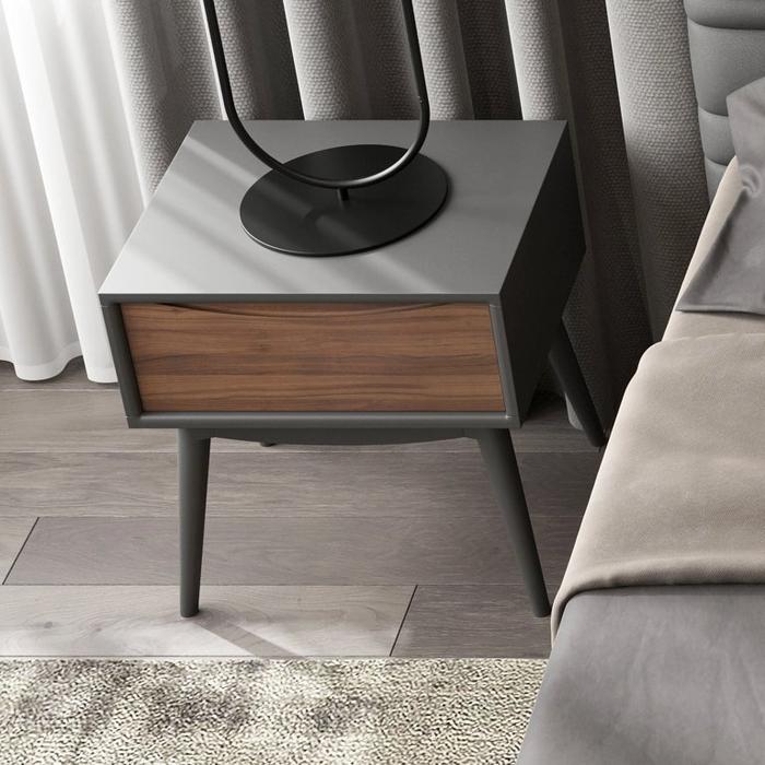 Mod Interiors тумба прикроватная  (орех, серый) Sevilla