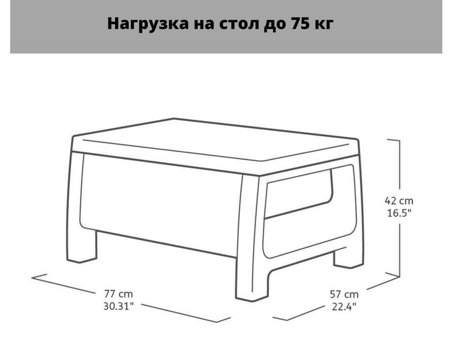 Keter лаунж зона  (коричневый) Corfu set