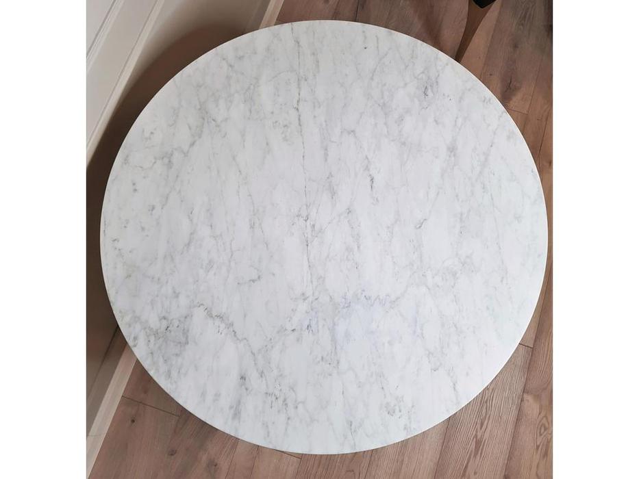 STG стол обеденный  (белый мрамор) Tulip Marble Brass