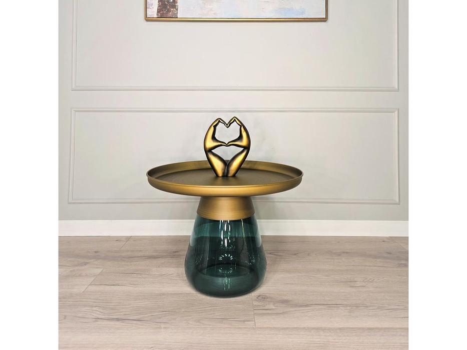 STG стол журнальный  (золото, зеленый) Zeigna Coffee Table