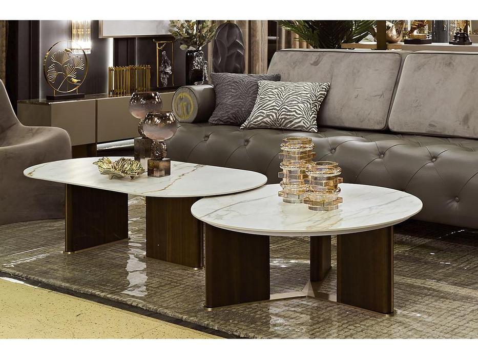 Garda Decor стол журнальный искусственный камень (белый)