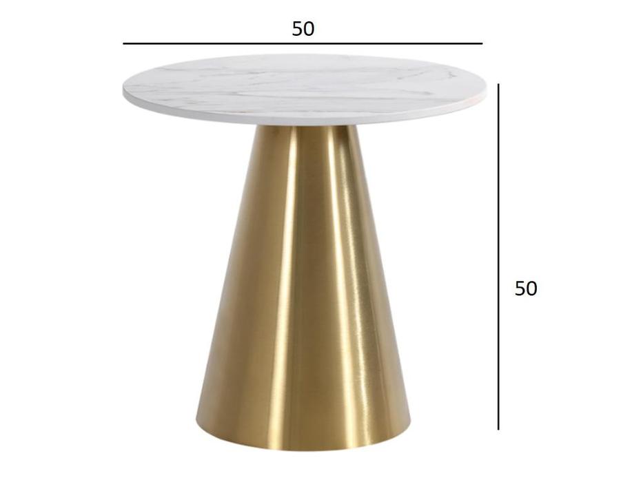 Garda Decor стол журнальный (белый, золото) GD