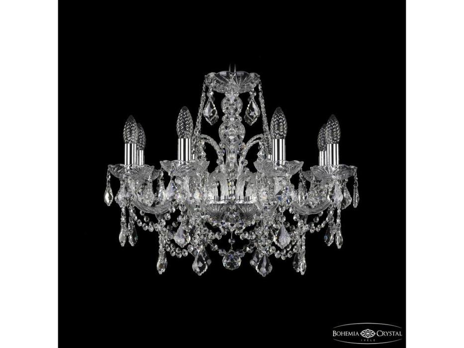 Bohemia Ivele Crystal люстра хрустальная  (прозрачный) 1411/8/195 Ni Leafs